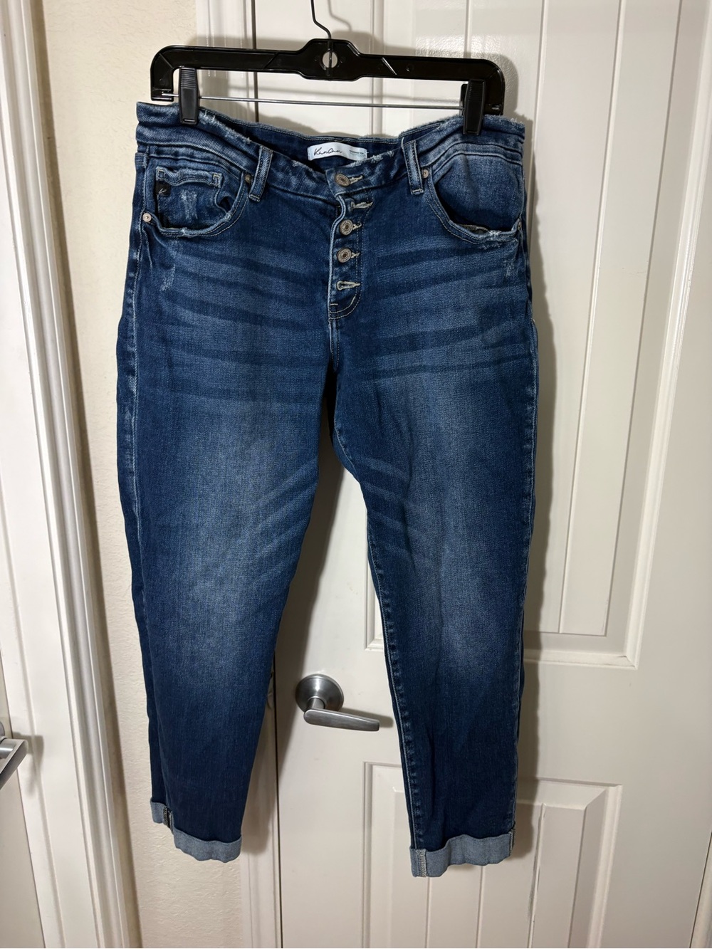 Dark Blue Women's Button-Fly Jeans